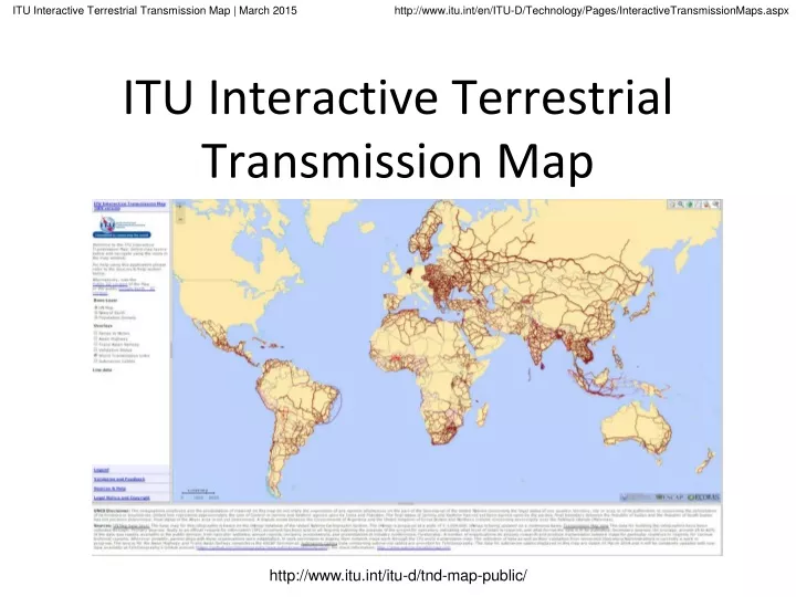 itu interactive terrestrial transmission map