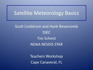 Satellite Meteorology Basics