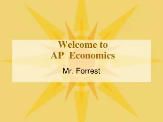Welcome to  AP  Economics
