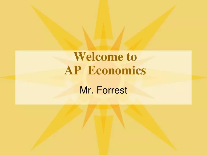 welcome to ap economics