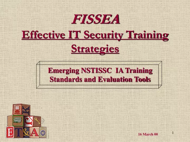 fissea effective it security training strategies