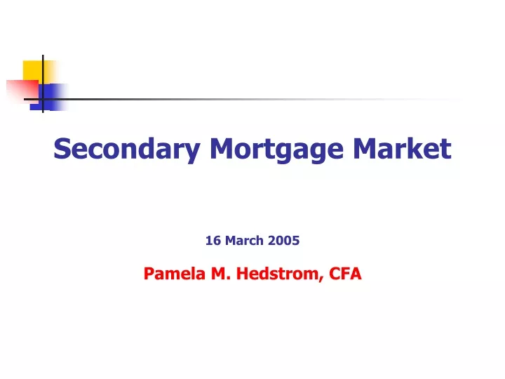 secondary mortgage market
