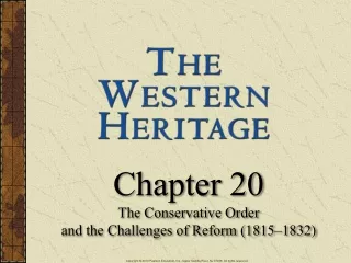 Chapter 20 The Conservative Order and the Challenges of Reform (1815–1832)