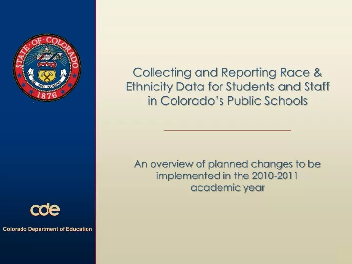 collecting and reporting race ethnicity data