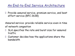 An End-to-End Service Architecture