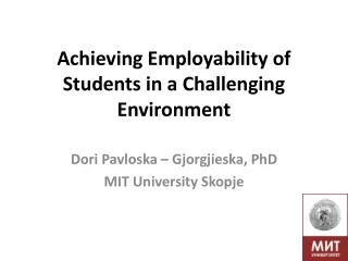 Achieving Employability of Students in a Challenging Environment