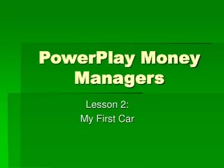 PowerPlay Money Managers