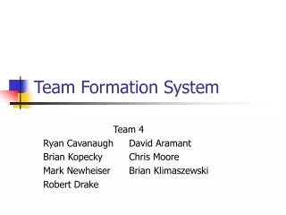 Team Formation System