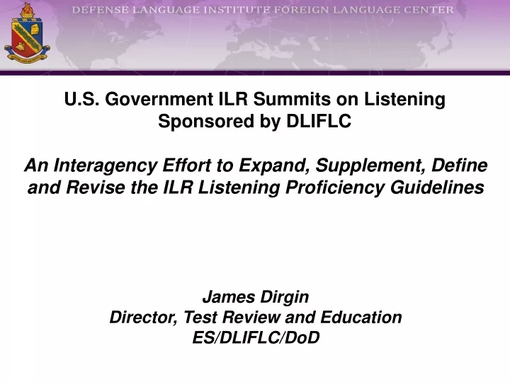 u s government ilr summits on listening sponsored