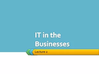IT in the Businesses