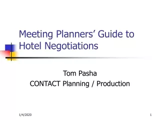 Meeting Planners’ Guide to Hotel Negotiations