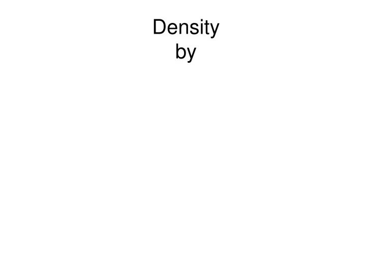 density by