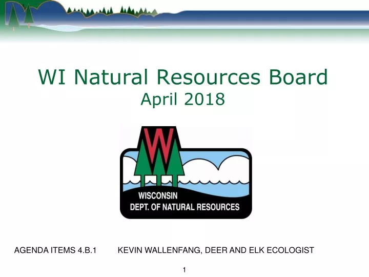 wi natural resources board april 2018
