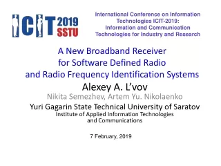 A New Broadband Receiver  for Software Defined Radio  and Radio Frequency Identification Systems