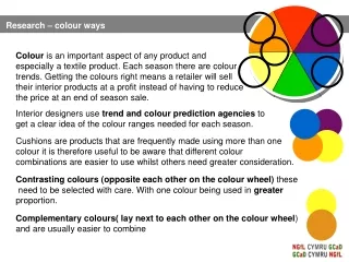 Research – colour ways
