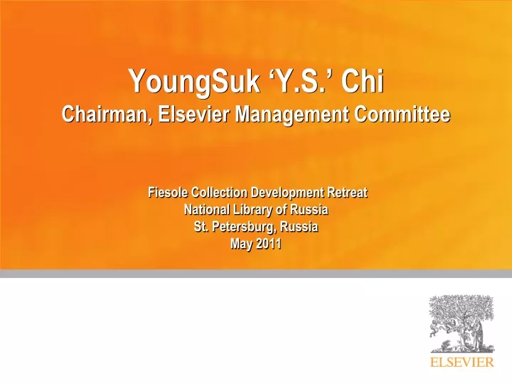 youngsuk y s chi chairman elsevier management