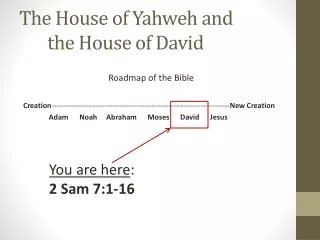 The House of Yahweh and       the House of David