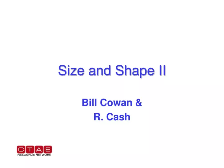 size and shape ii