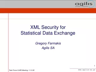 XML Security for  Statistical Data Exchange