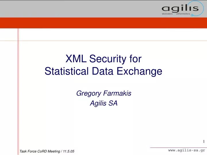 xml security for statistical data exchange