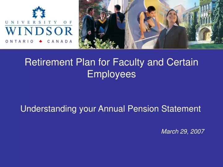 retirement plan for faculty and certain employees