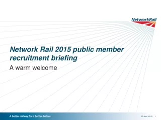Network Rail 2015 public member recruitment briefing
