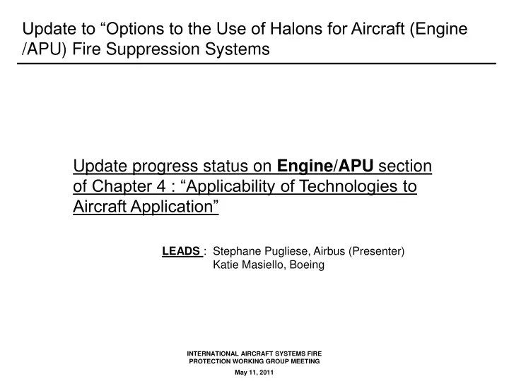 update to options to the use of halons