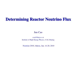 Determining Reactor Neutrino Flux