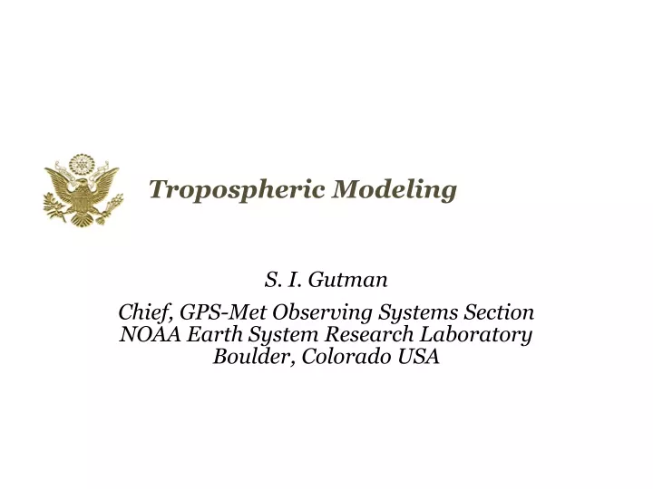 tropospheric modeling
