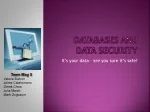 Databases and data security - slide 1