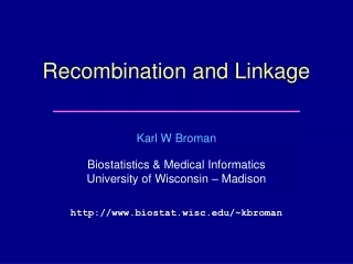 Recombination and Linkage