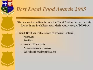 Best Local Food Awards 2005