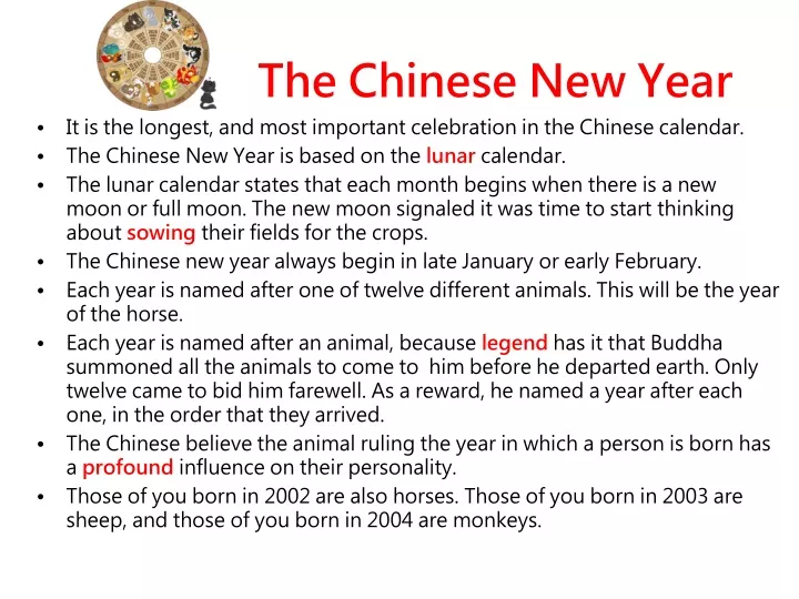 the chinese new year