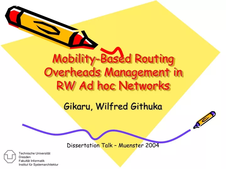 mobility based routing overheads management in rw ad h oc networks