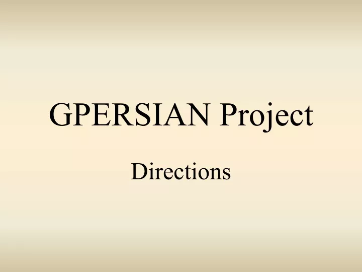 gpersian project