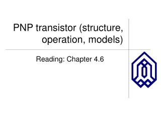 PNP transistor (structure, operation, models)