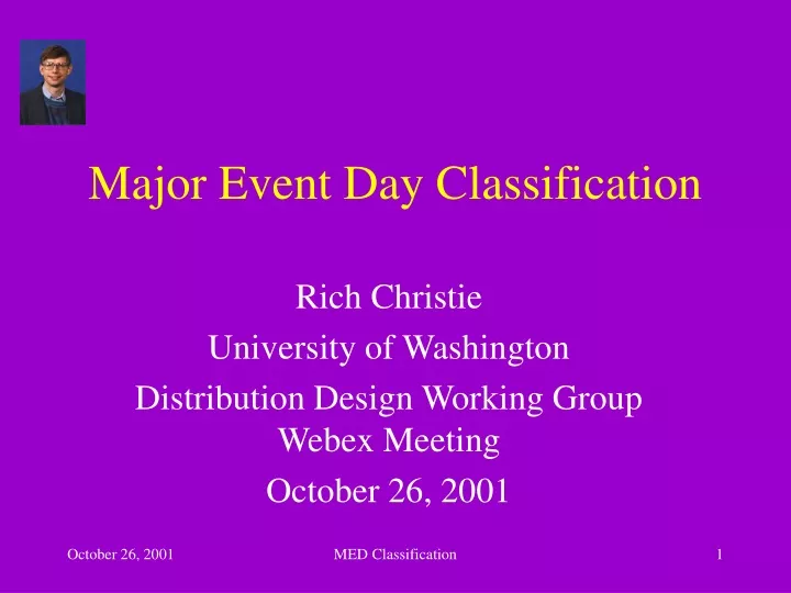 major event day classification
