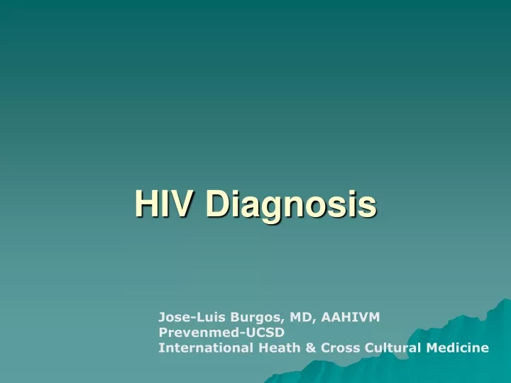 hiv diagnosis