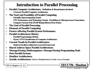 Introduction to Parallel Processing