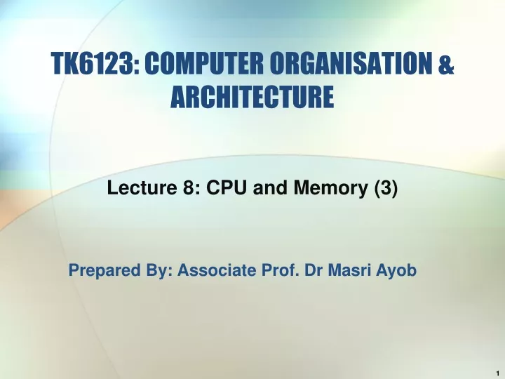 tk6123 computer organisation architecture