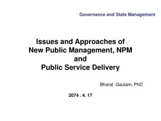 Governance and State Management