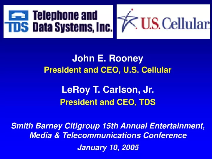 john e rooney president and ceo u s cellular