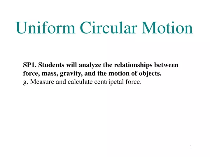 uniform circular motion