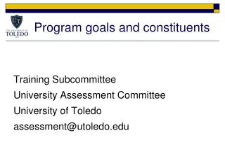 Program goals and constituents