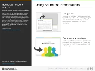 Using Boundless Presentations
