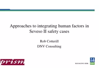 Approaches to integrating human factors in Seveso II safety cases