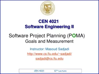 CEN  4021   Software Engineering II