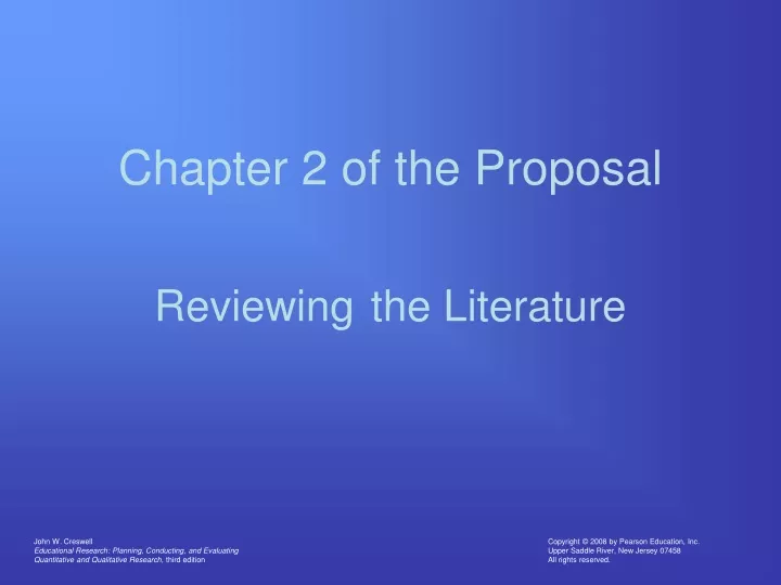 chapter 2 of the proposal