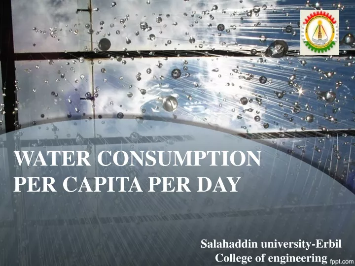 water consumption per capita per day