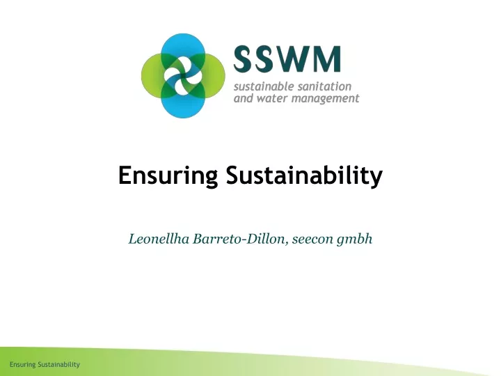 ensuring sustainability